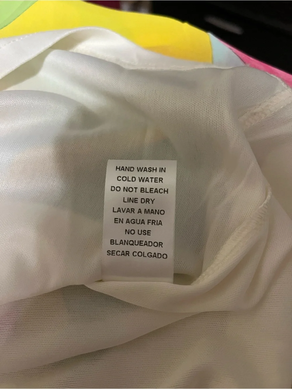 entro Sleeveless Tiered Watercolor Maxi Dress - Lime Green, Yellow & Pink Size S - Picture 6 of 6